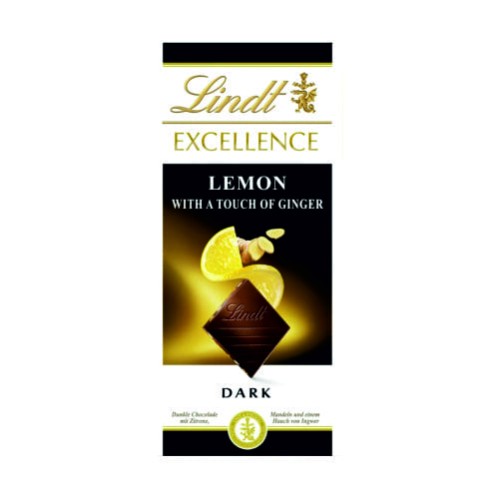 Lindt Excellence шоколад темный с лимоном и имбирем, 100 гр